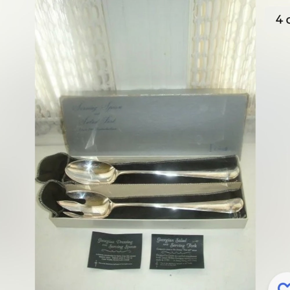 Exquisite, Gerity Salad Serving Set,1740 Museum Piece Repro in Box