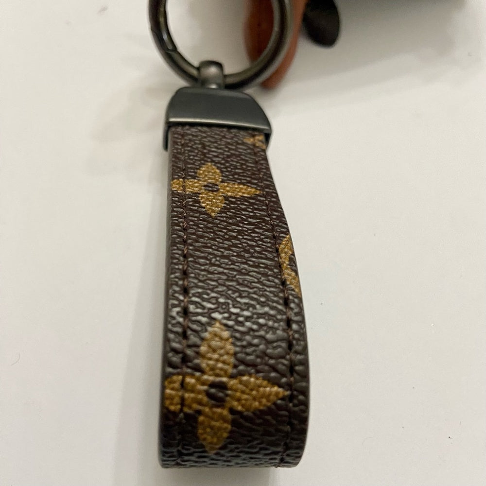 Stunning, Brown Faux Leather Cow Handbag Charm, Key Chain