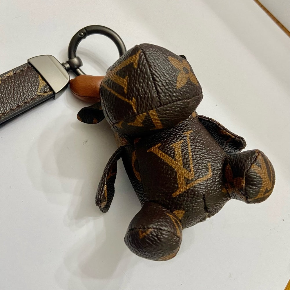 Stunning, Brown Faux Leather Cow Handbag Charm, Key Chain