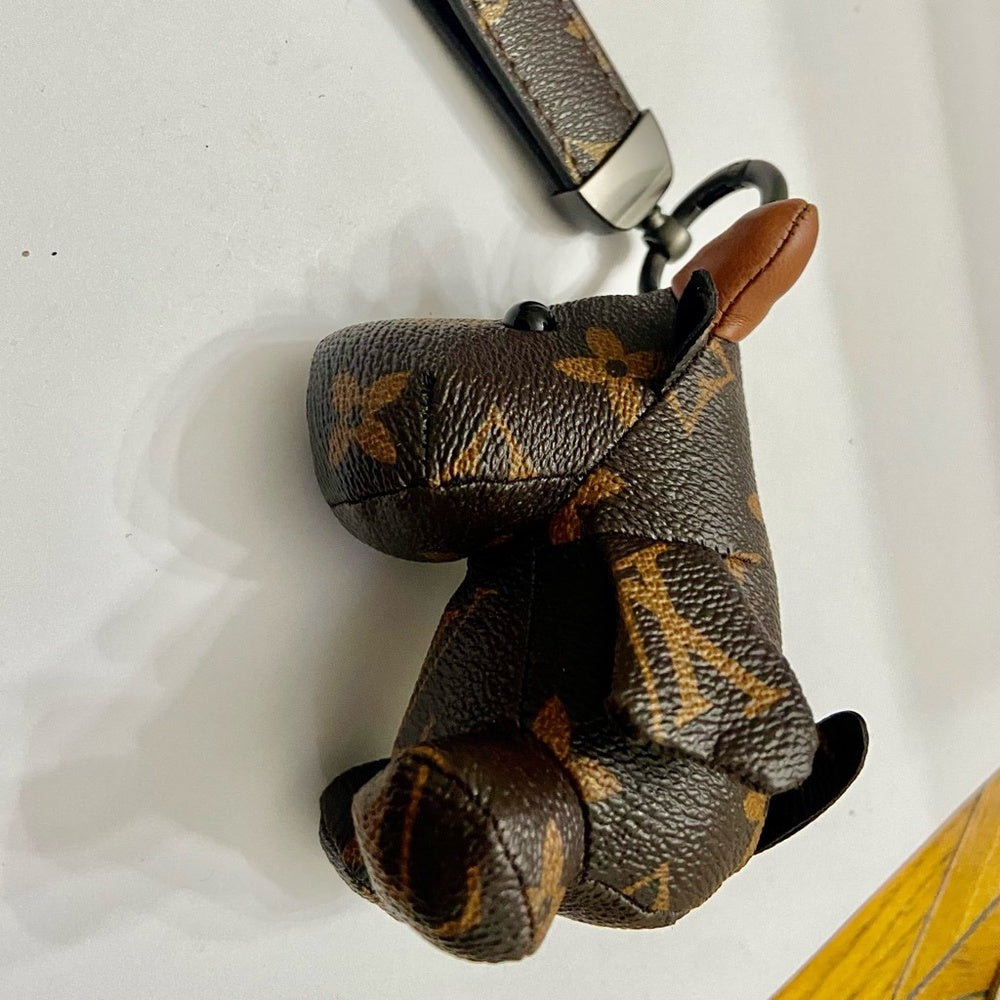Stunning, Brown Faux Leather Cow Handbag Charm, Key Chain
