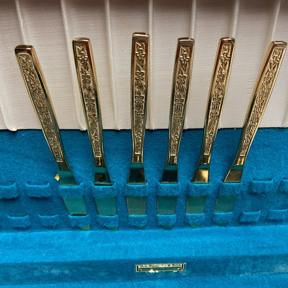Vintage, Rogers, Korea 29-pc Gold Plated Flatware, Service for 6 with Box (2ZE-0