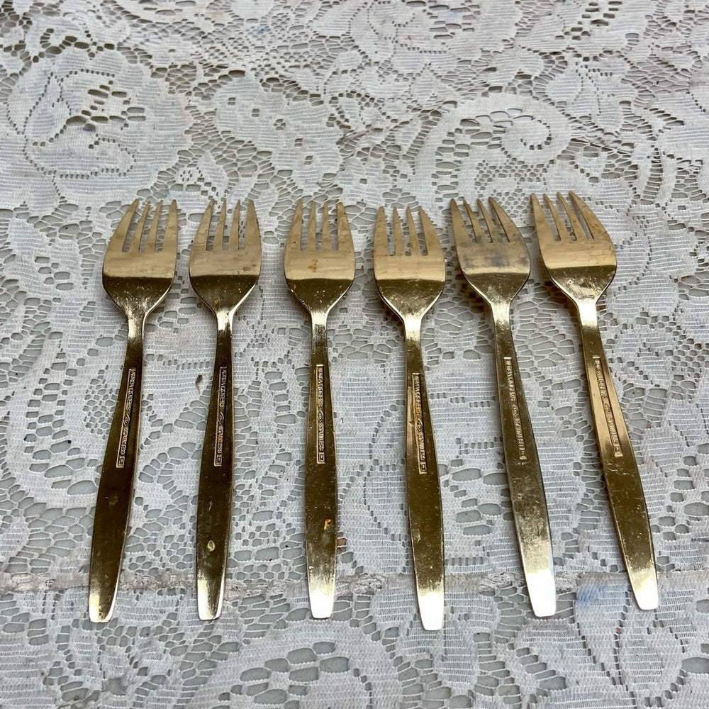 Vintage, Rogers, Korea 29-pc Gold Plated Flatware, Service for 6 with Box (2ZE-0