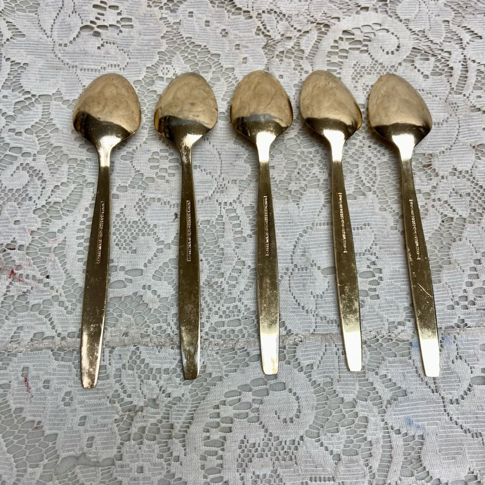 Vintage, Rogers, Korea 29-pc Gold Plated Flatware, Service for 6 with Box (2ZE-0