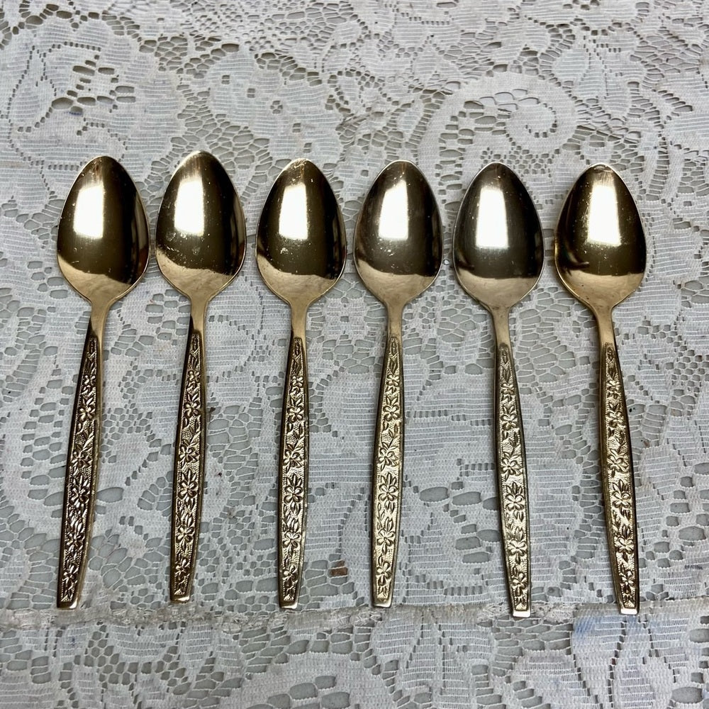 Vintage, Rogers, Korea 29-pc Gold Plated Flatware, Service for 6 with Box (2ZE-0