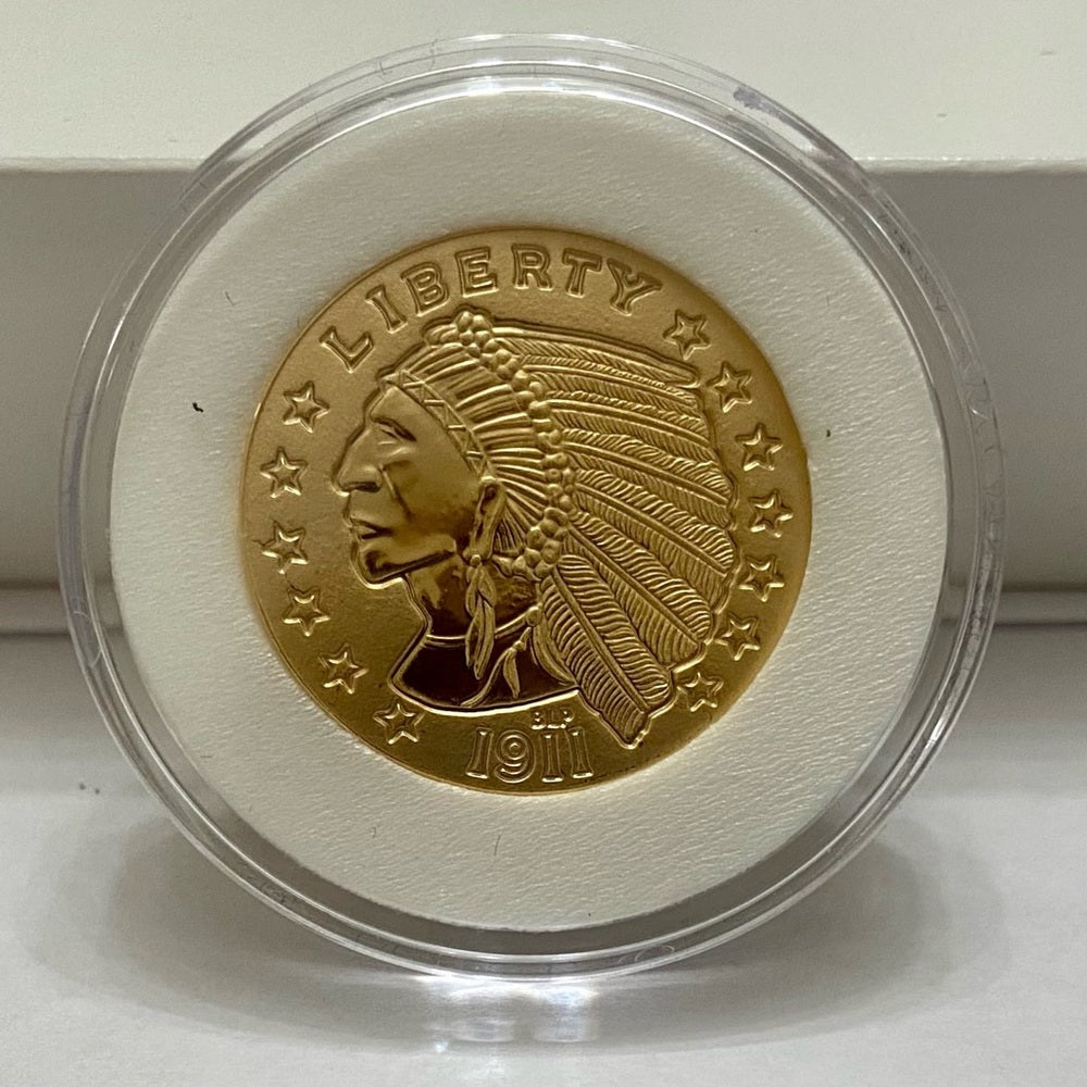 National Collectors Mint- 1911, $5.00 Tribute Proof Gold Plated Coin