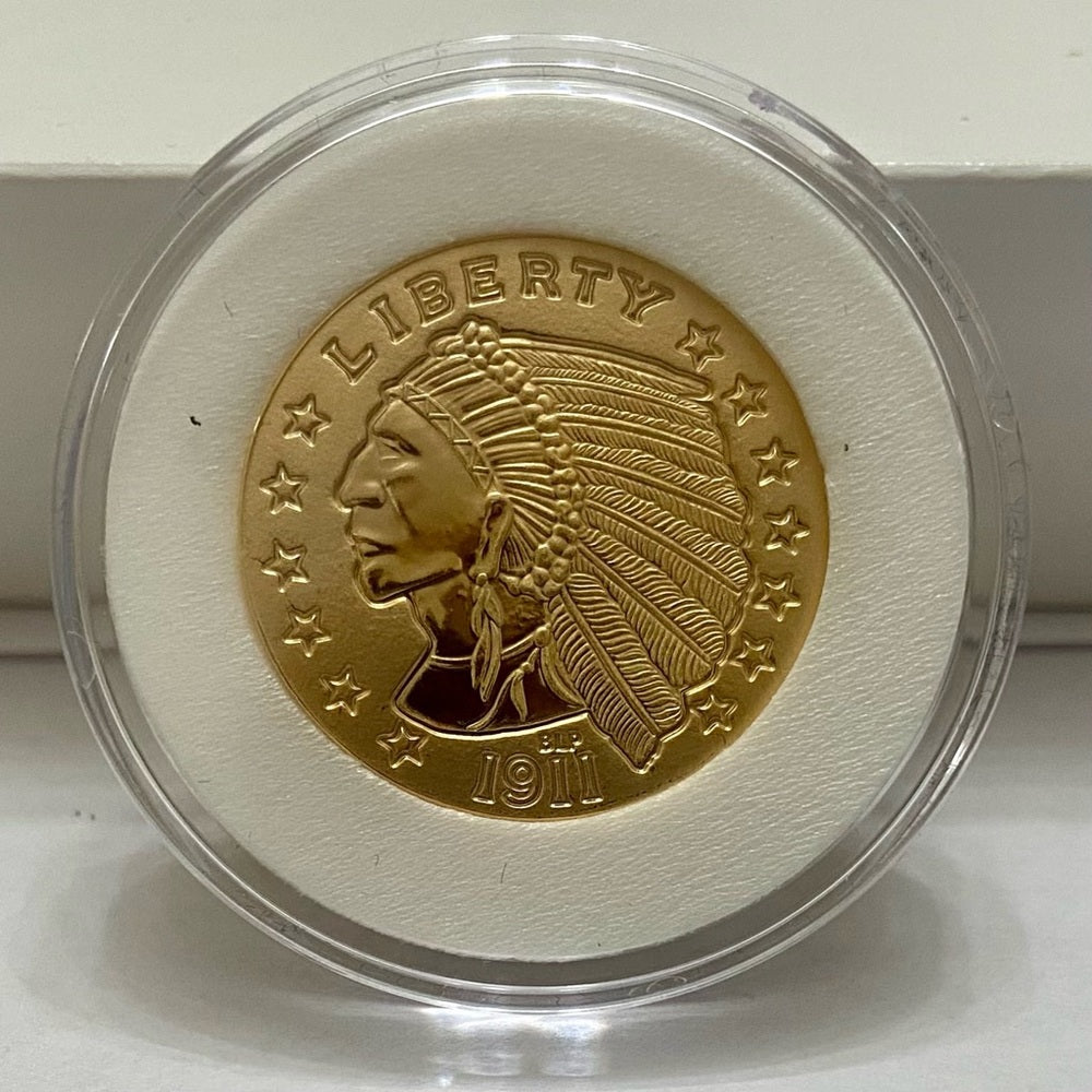 National Collectors Mint- 1911, $5.00 Tribute Proof Gold Plated Coin