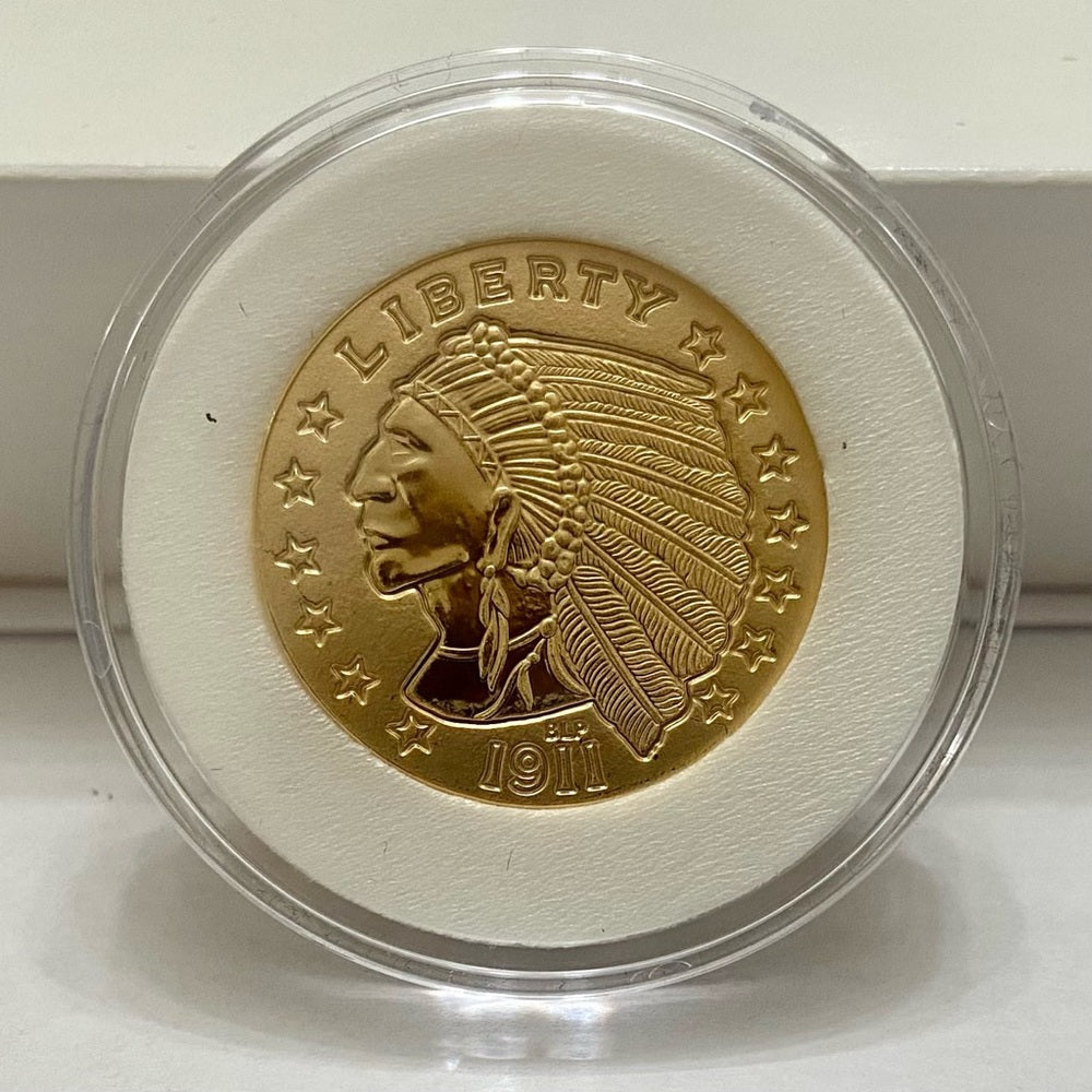 National Collectors Mint- 1911, $5.00 Tribute Proof Gold Plated Coin