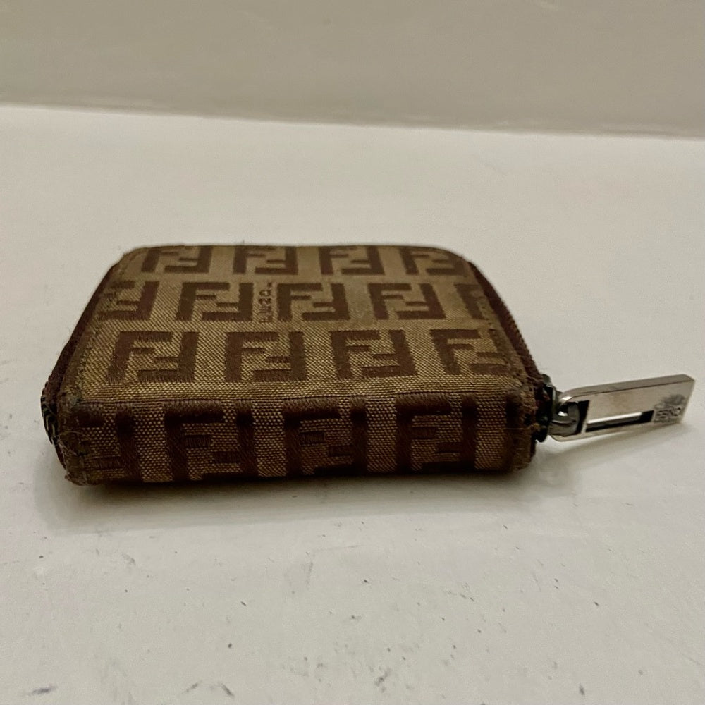 Rare, Fendi Brown Zucca Mono Coin Purse-Key Case