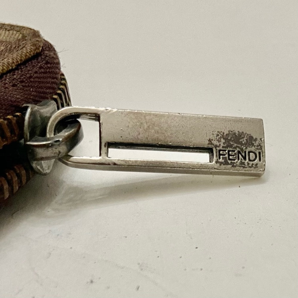 Rare, Fendi Brown Zucca Mono Coin Purse-Key Case