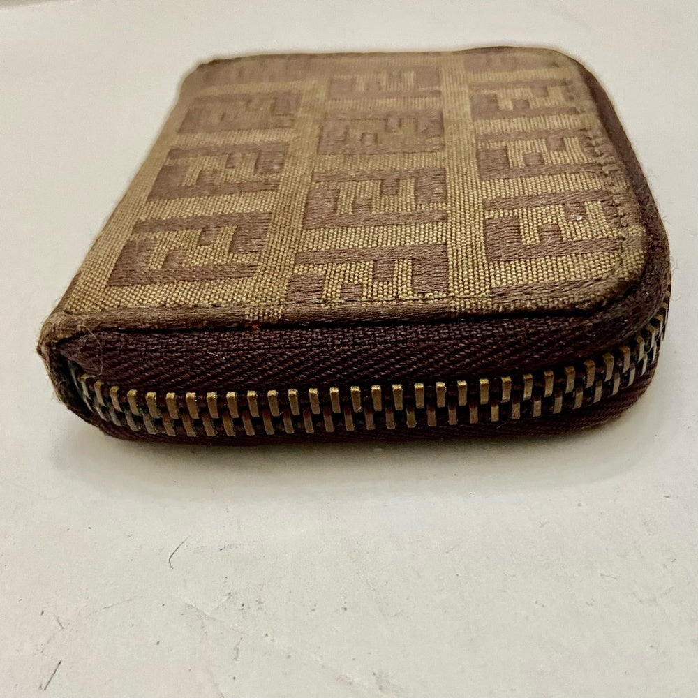 Rare, Fendi Brown Zucca Mono Coin Purse-Key Case
