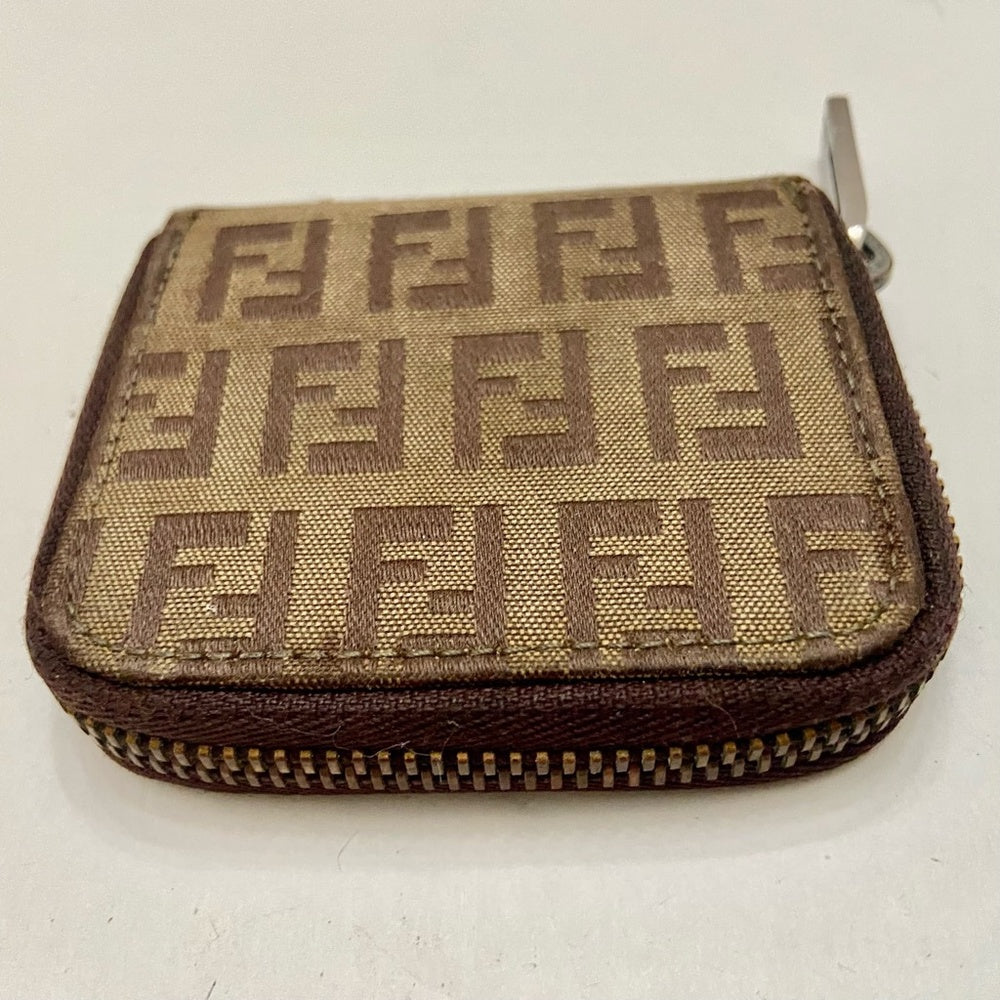 Rare, Fendi Brown Zucca Mono Coin Purse-Key Case