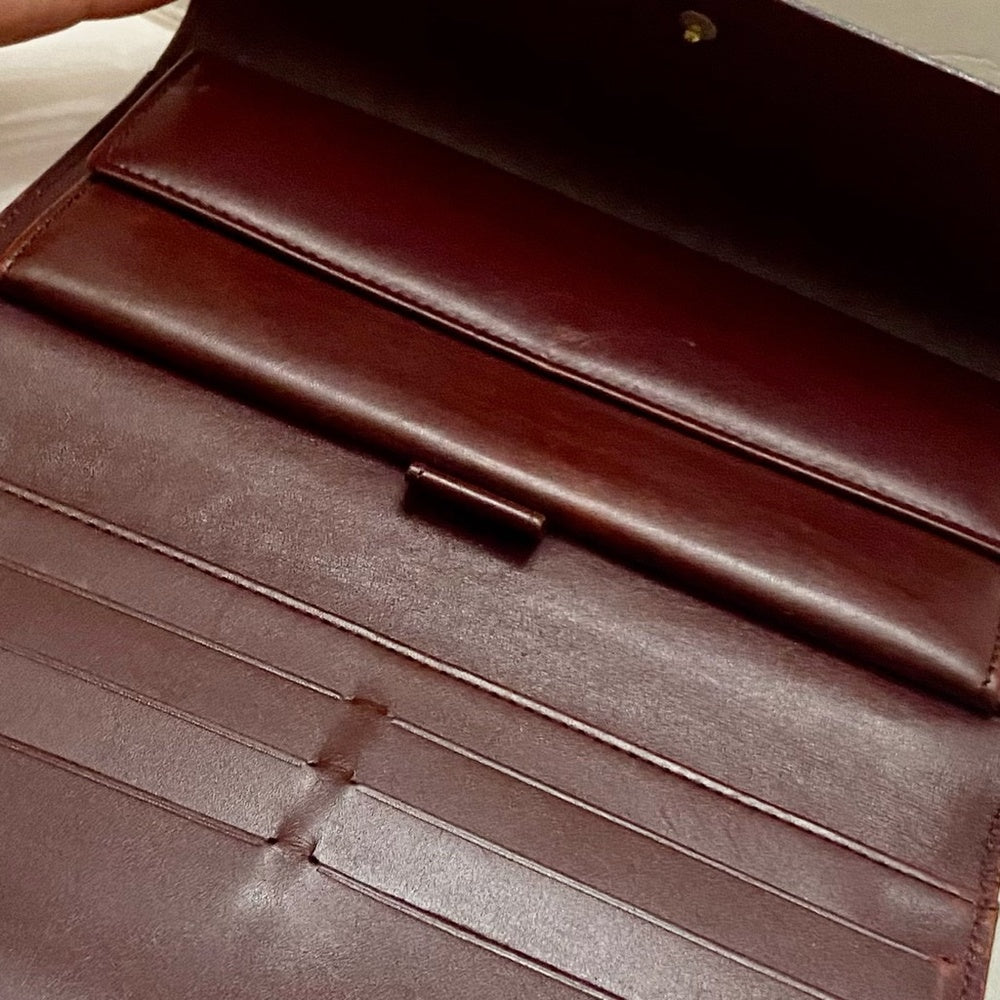 Authentic, Louis Vuitton Brown Vernis Mono long Wallet