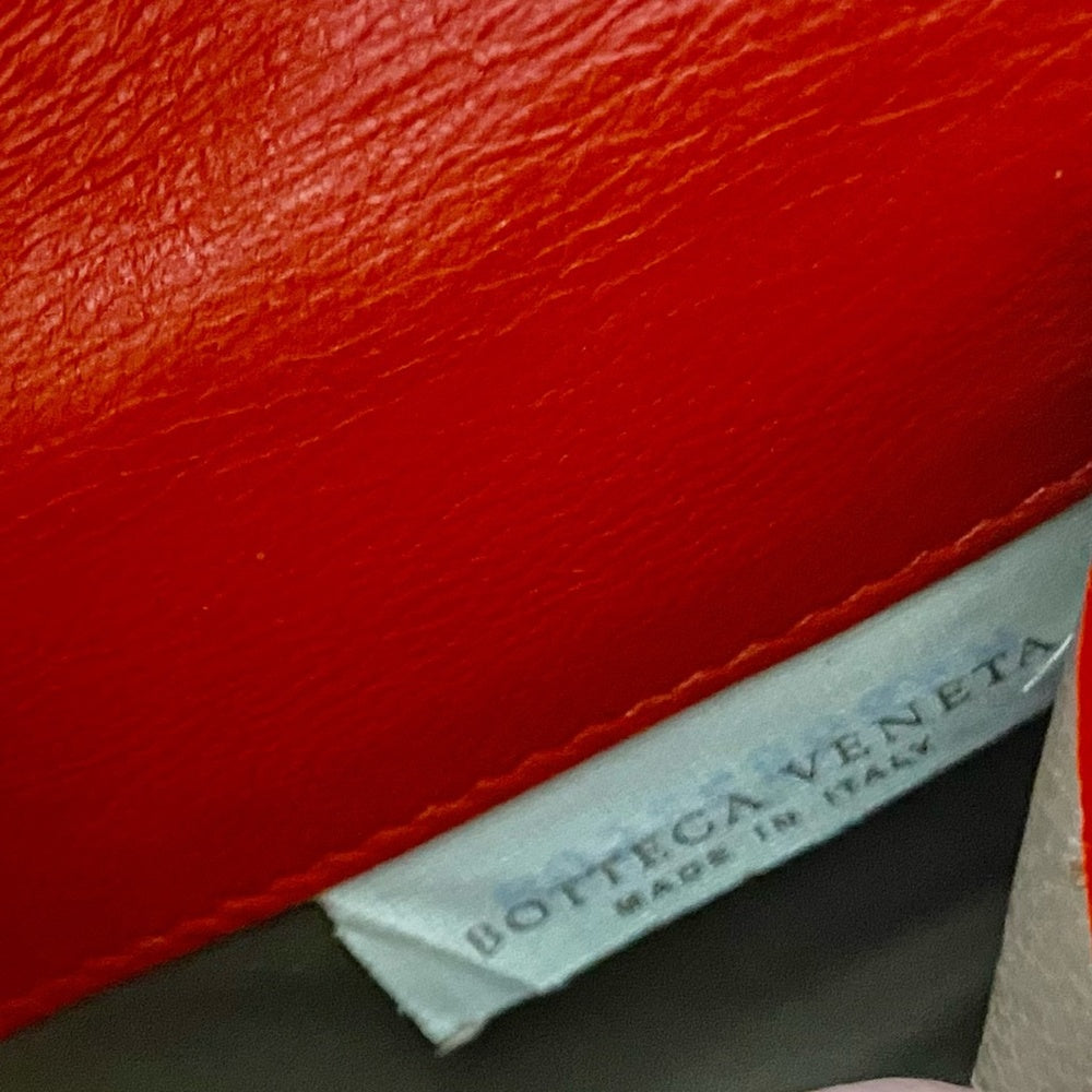 Authentic Bottega Veneta Red Leather Bi-fold Long Wallet