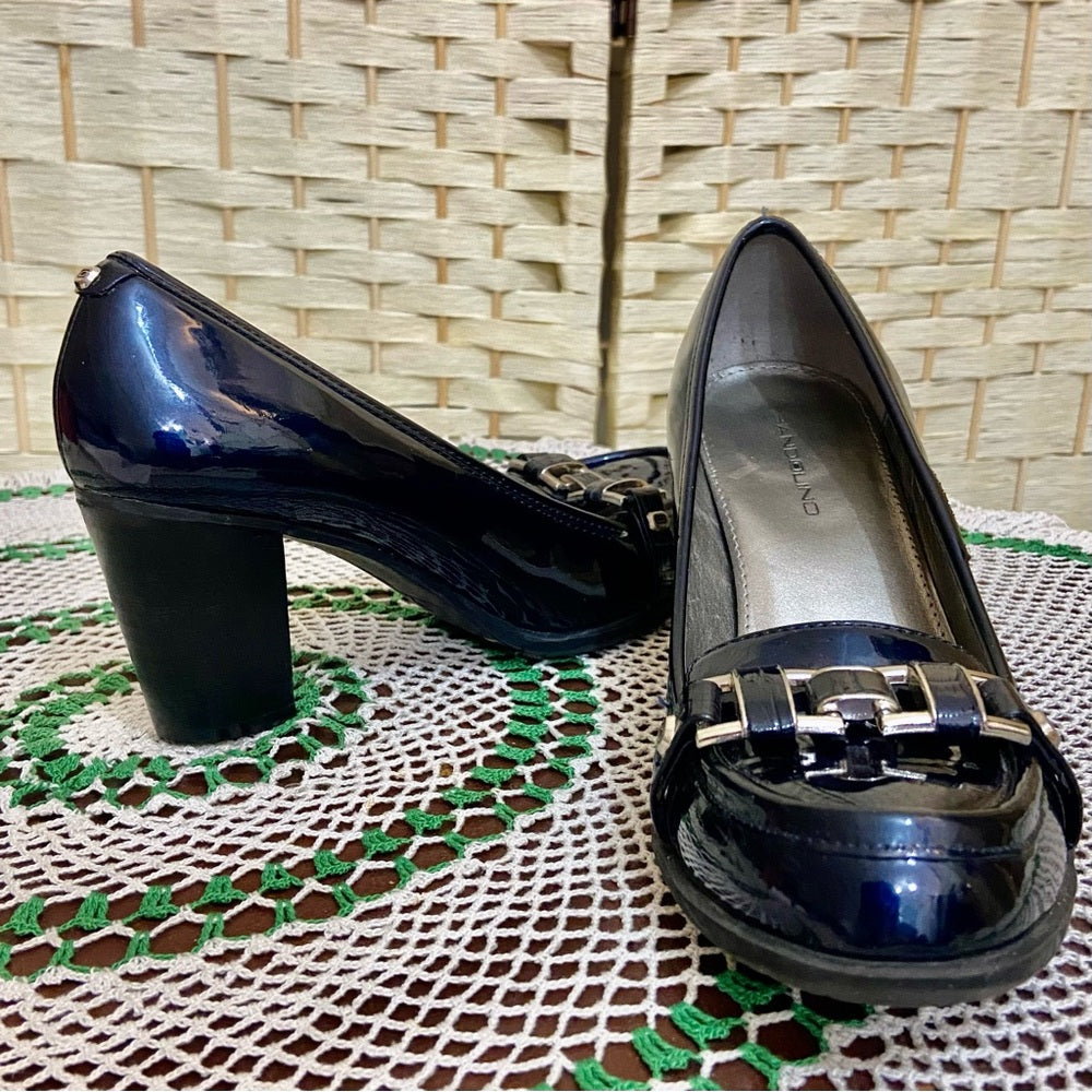 Bandolino Blue Buckle Heel Shoes- Size 7.5