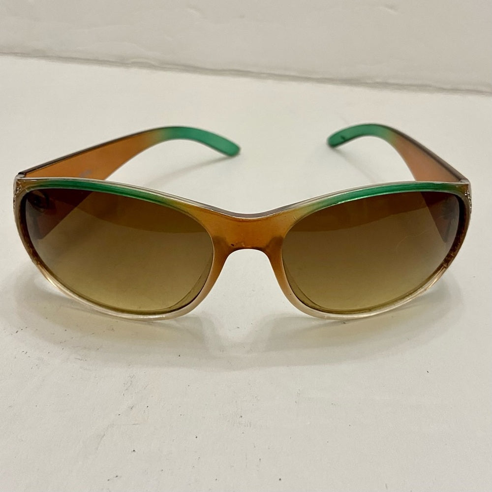 Lot of 2 Vintage Sun Glasses-Smoky Gray and Brownish- Green with Rhinestones