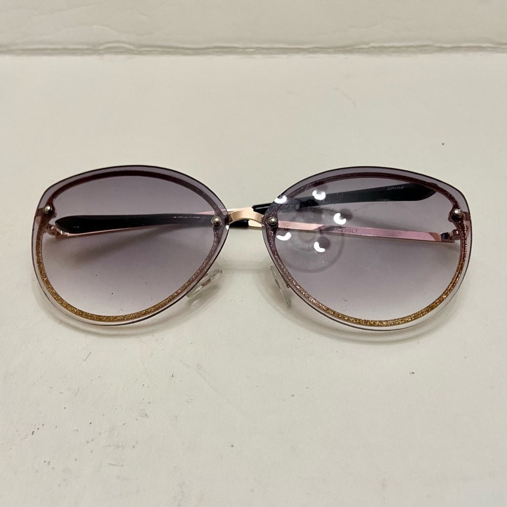 Lot of 2 Vintage Sun Glasses-Smoky Gray and Brownish- Green with Rhinestones