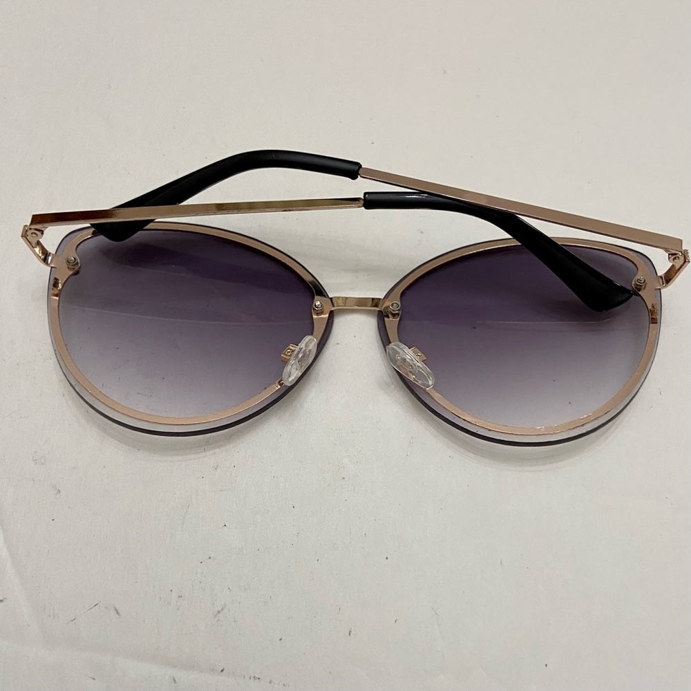 Lot of 2 Vintage Sun Glasses-Smoky Gray and Brownish- Green with Rhinestones