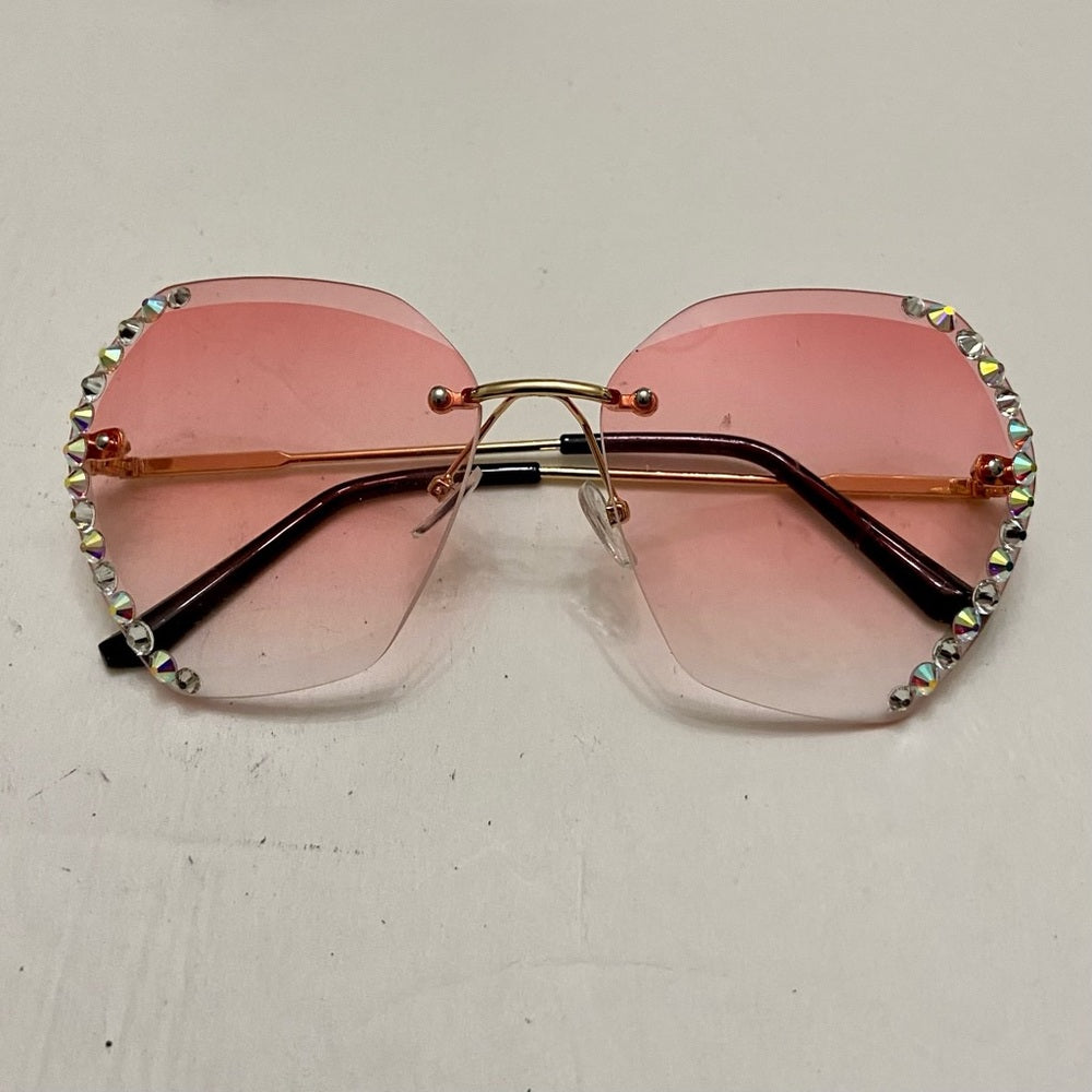 Lot of 2 Vintage Sun Glasses-Purplish and Pinkish with Rhinestones