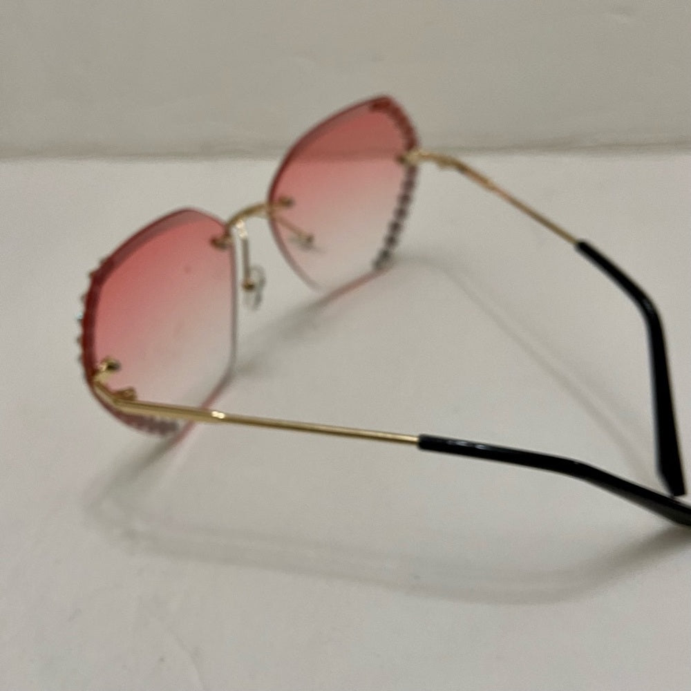 Lot of 2 Vintage Sun Glasses-Purplish and Pinkish with Rhinestones