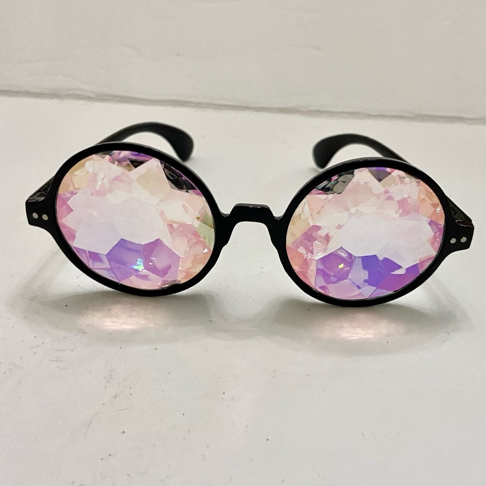 Lot of 2 Vintage Sun Glasses-Iridescent and Black Squarish Sunglasses