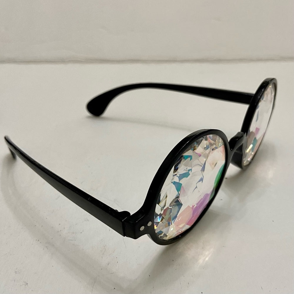 Lot of 2 Vintage Sun Glasses-Iridescent and Black Squarish Sunglasses