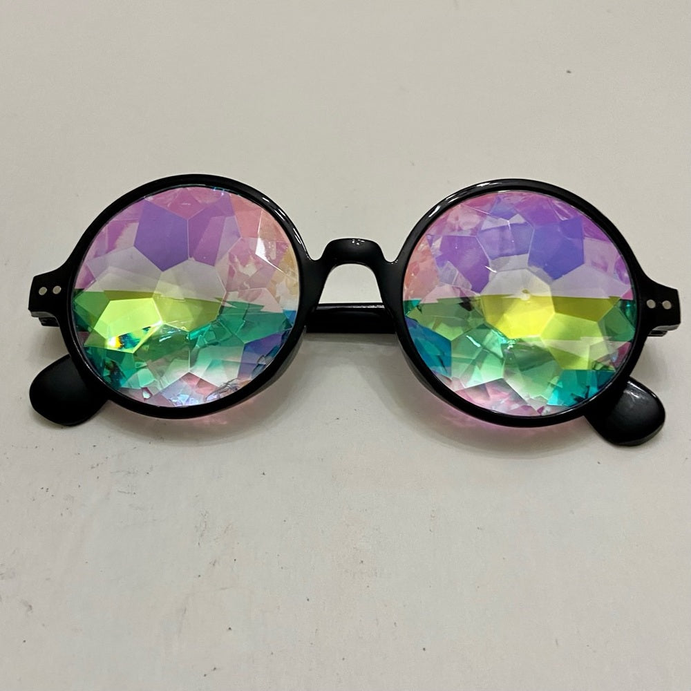 Lot of 2 Vintage Sunglasses- Iridescent Round and Squarish Mirrored Pink