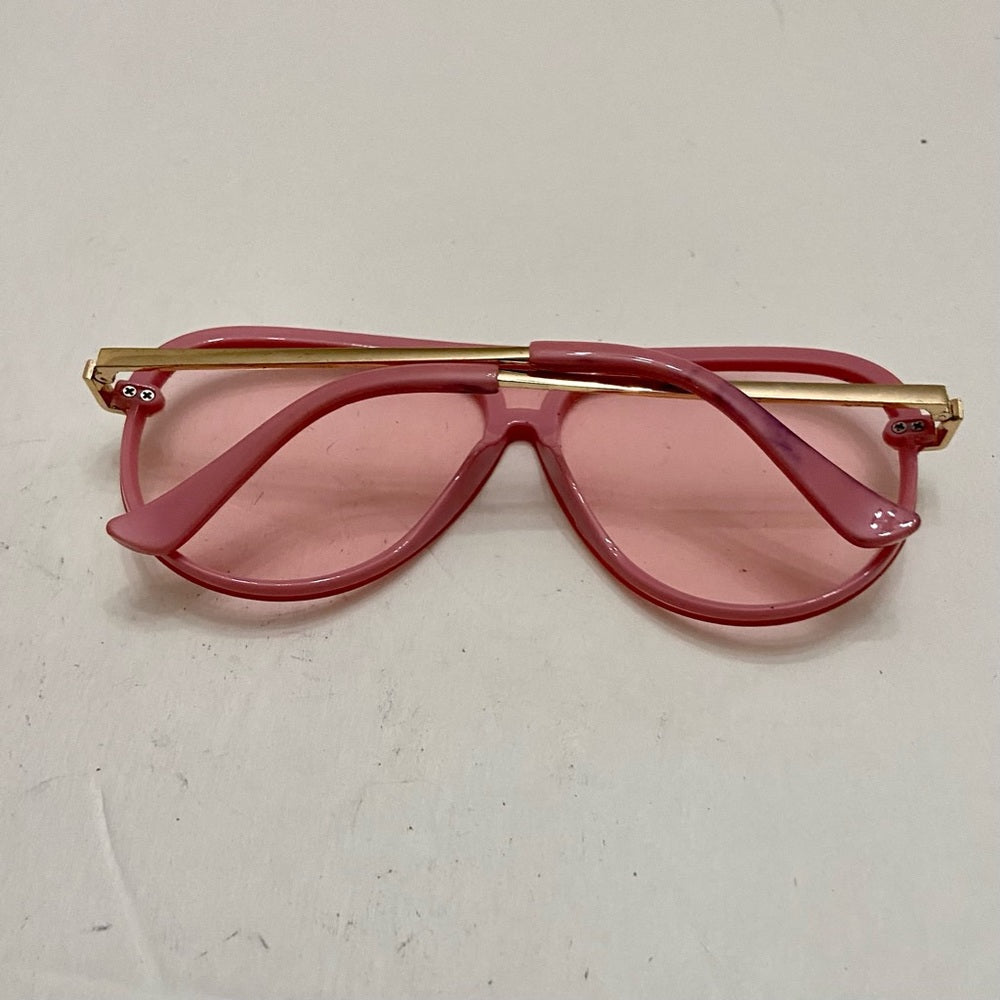 Lot of 2 Vintage Sunglasses- Pink Rectangular and Smoky Gray with Rhinestones