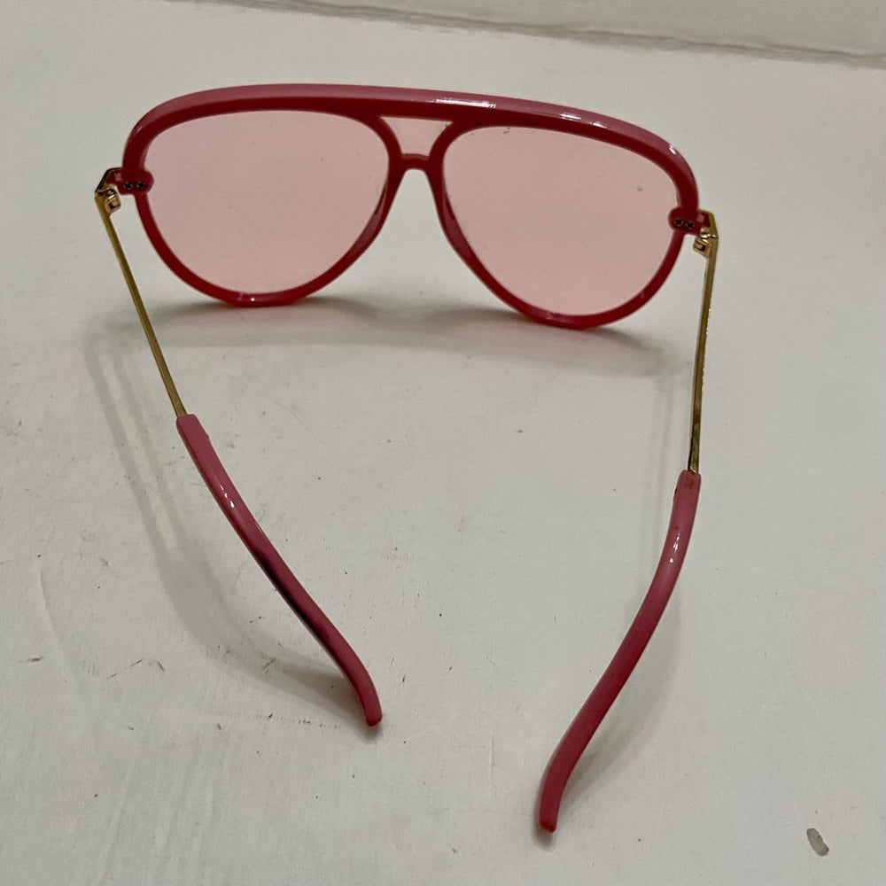 Lot of 2 Vintage Sunglasses- Pink Rectangular and Smoky Gray with Rhinestones