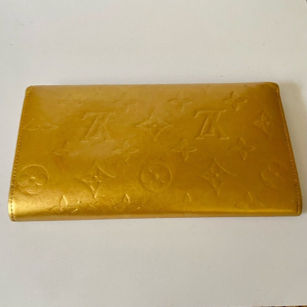 Louis Vuitton Golden Beige Vernis Mono Long Wallet