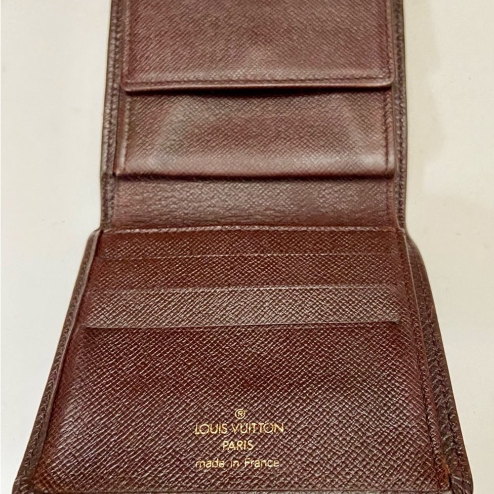 Louis Vuitton Brown Taiga Leather Mens Wallet 4in x 4in