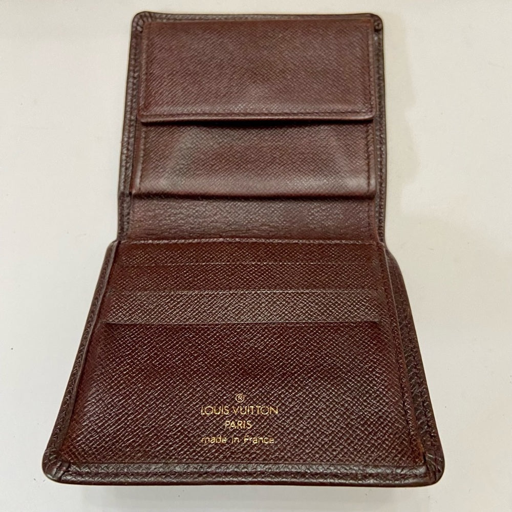 Louis Vuitton Brown Taiga Leather Mens Wallet 4in x 4in