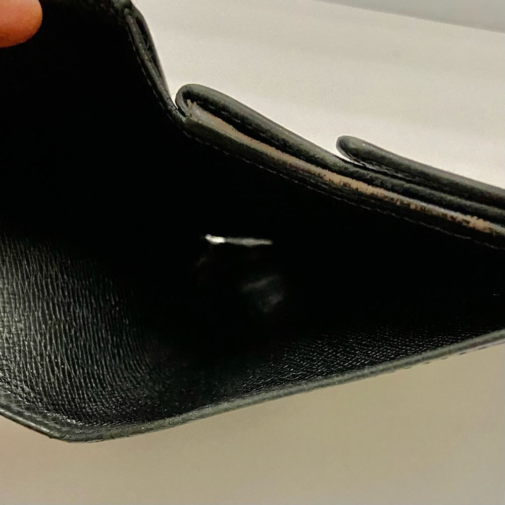 Louis Vuitton Black Taiga Leather Mens Wallet 4in x 4in