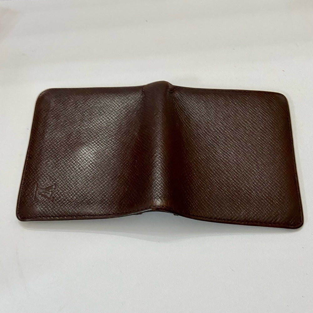 Louis Vuitton Brown Taiga Leather Mens Wallet 4in x 4in