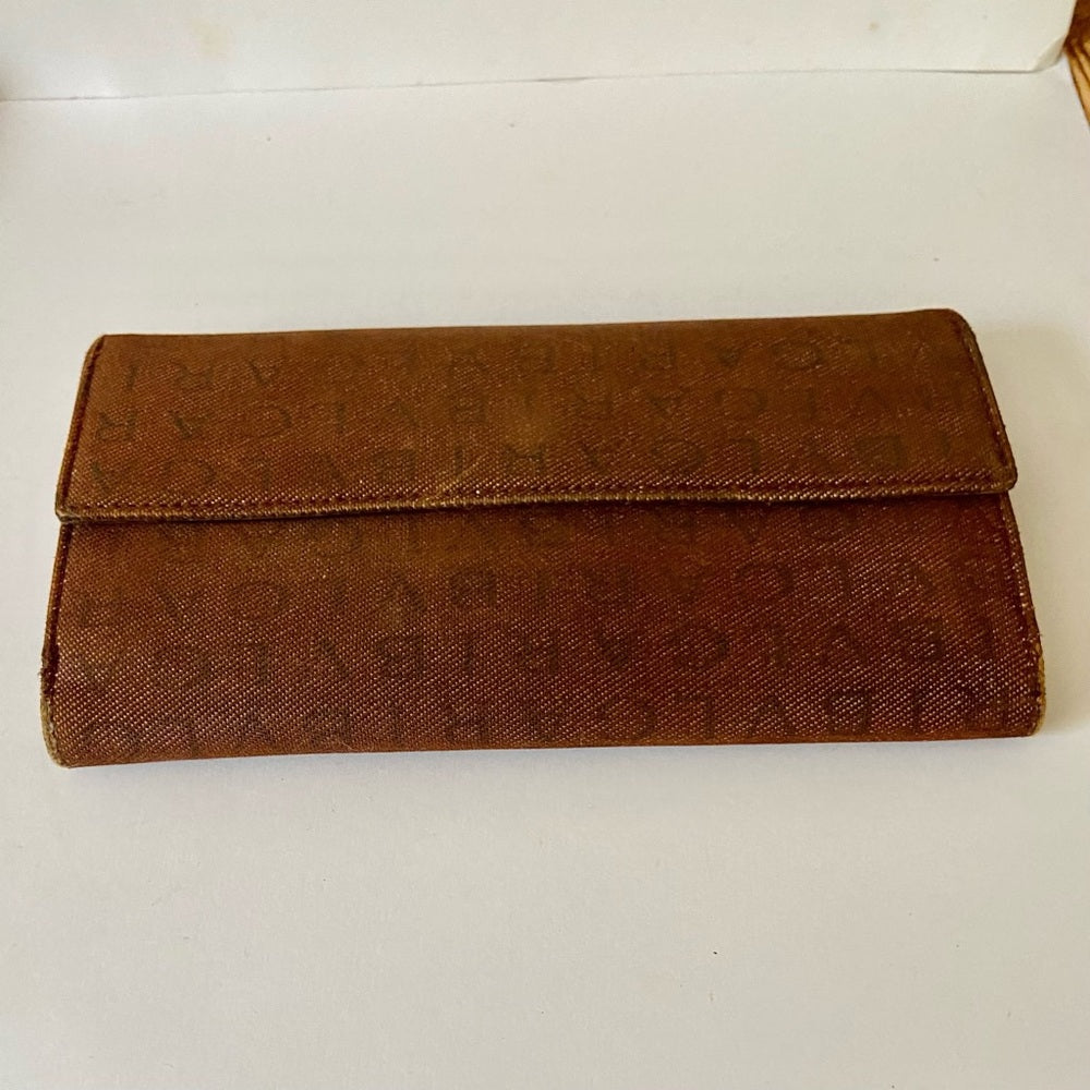 Bulgari Tan Mono Coated Canvas with Brown leather Trim