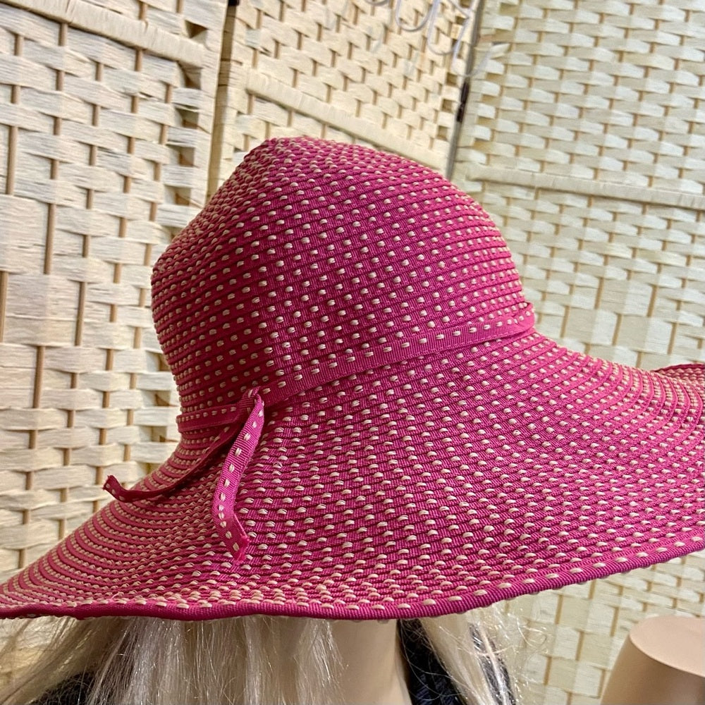 Elegant, San Diego Hat Co.-Fuchsia Pink Wide Rim Hat Size 6-8