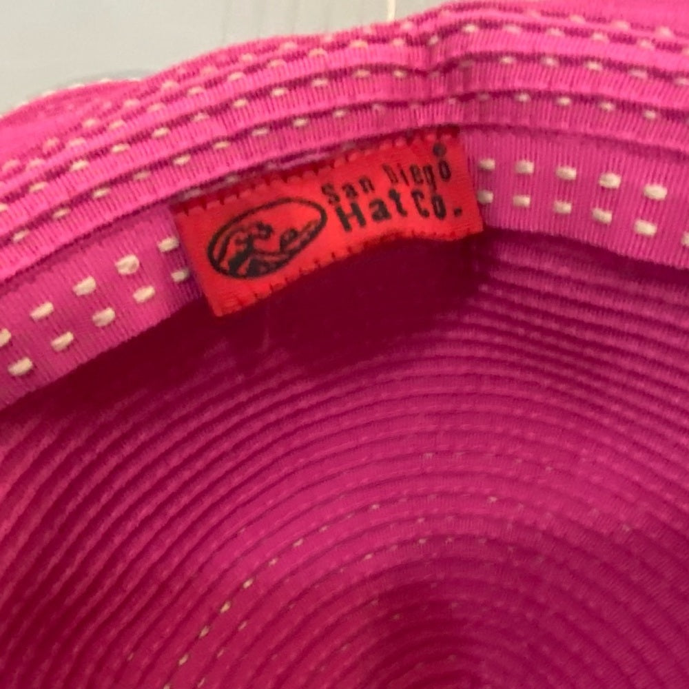 Elegant, San Diego Hat Co.-Fuchsia Pink Wide Rim Hat Size 6-8