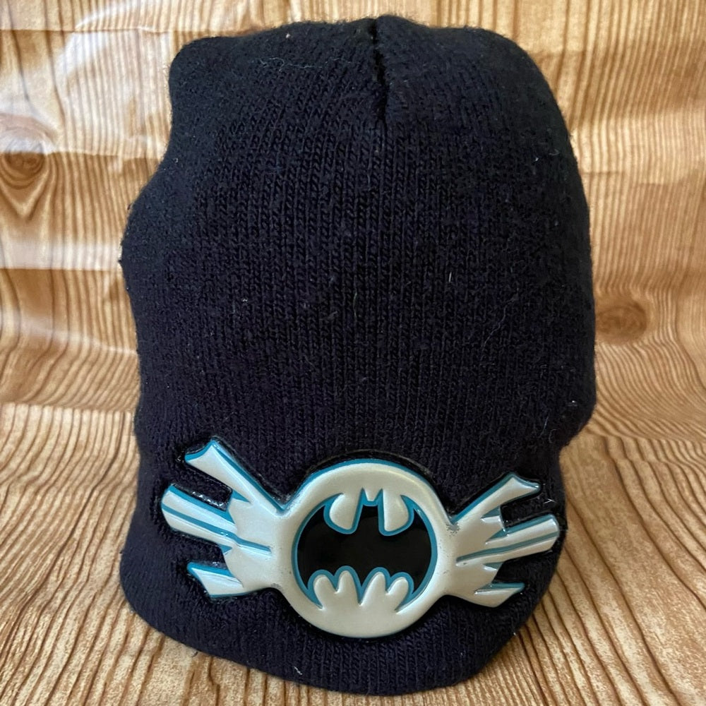 Stunning Warner Bros Batman Black Silver Beanie Hat