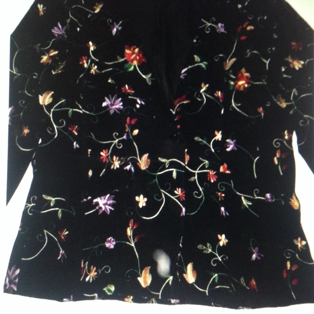Papell Boutique, Medium, Black Velvet Blazer