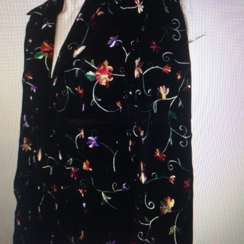 Papell Boutique, Medium, Black Velvet Blazer