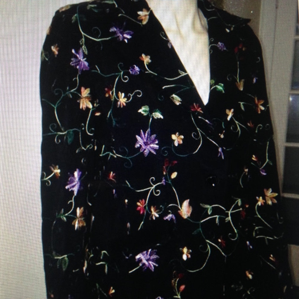 Papell Boutique, Medium, Black Velvet Blazer