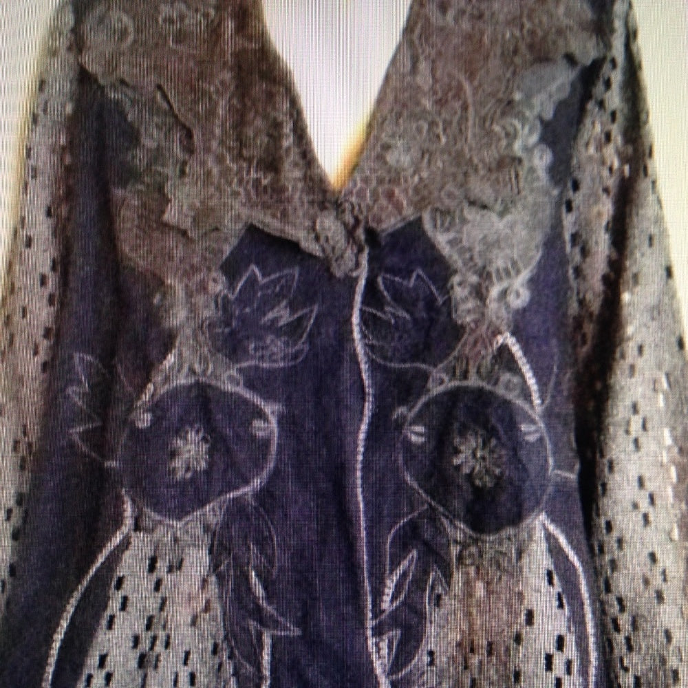 Newport News, Styleworks, Size 8, Laced Denim Top