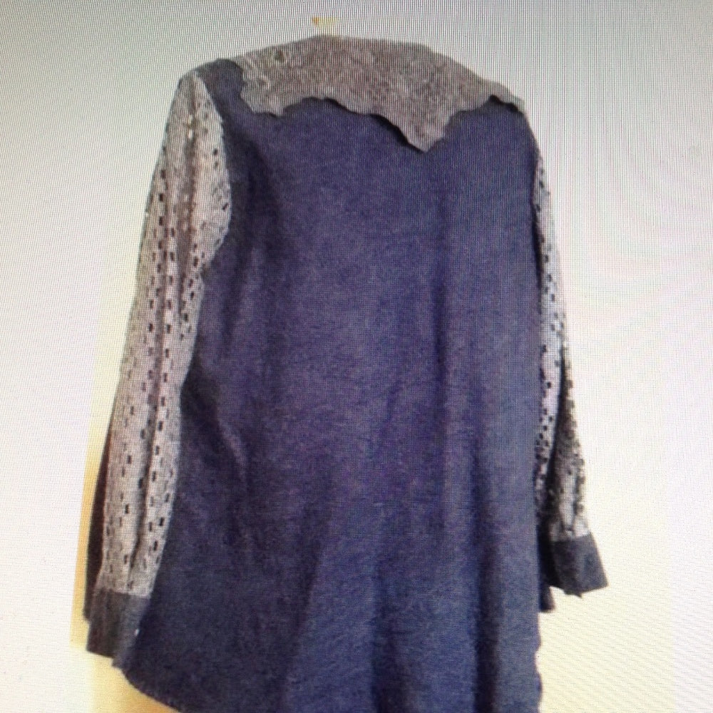 Newport News, Styleworks, Size 8, Laced Denim Top