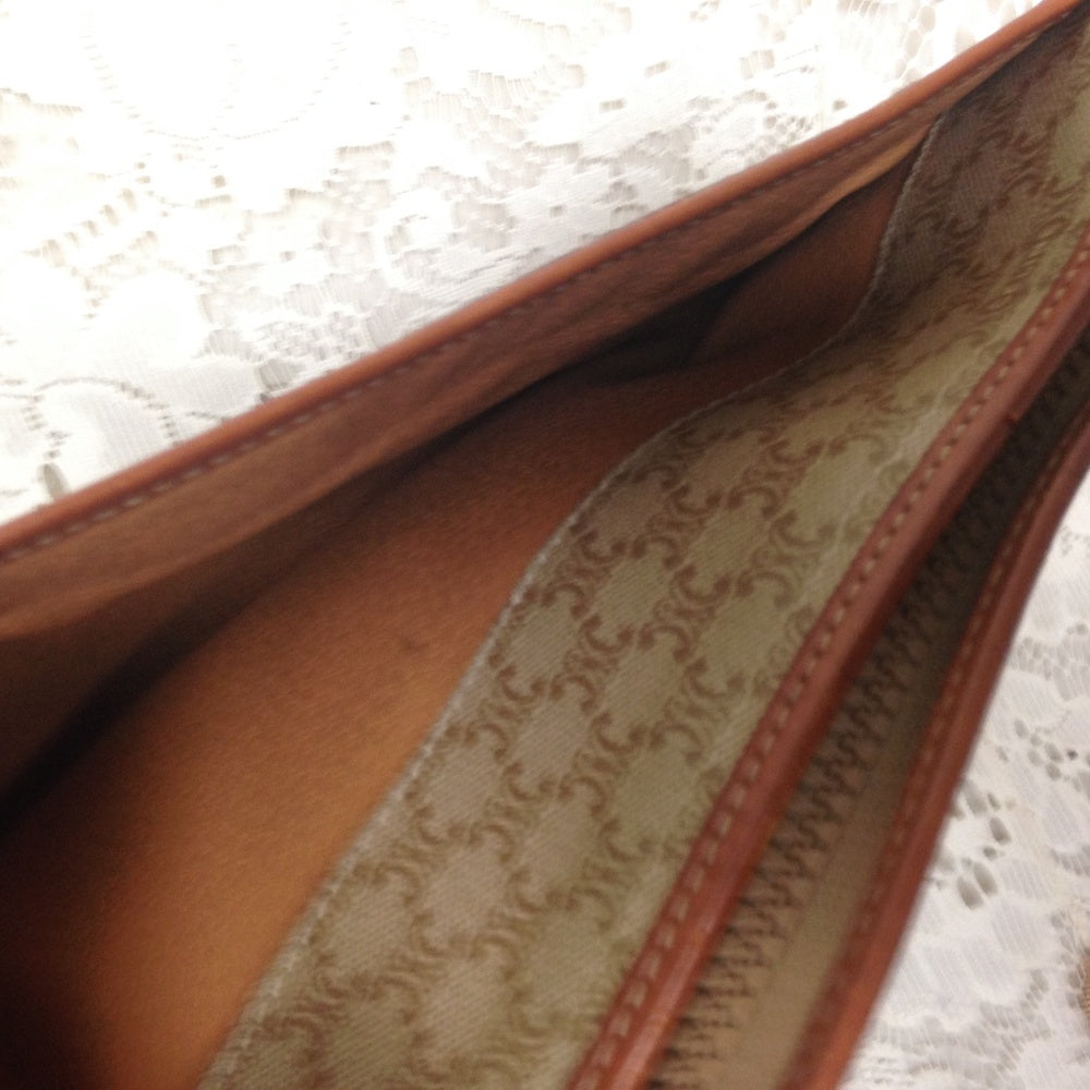 Celine, Cream Macadam 2-way Clutch, Crossbody HBag