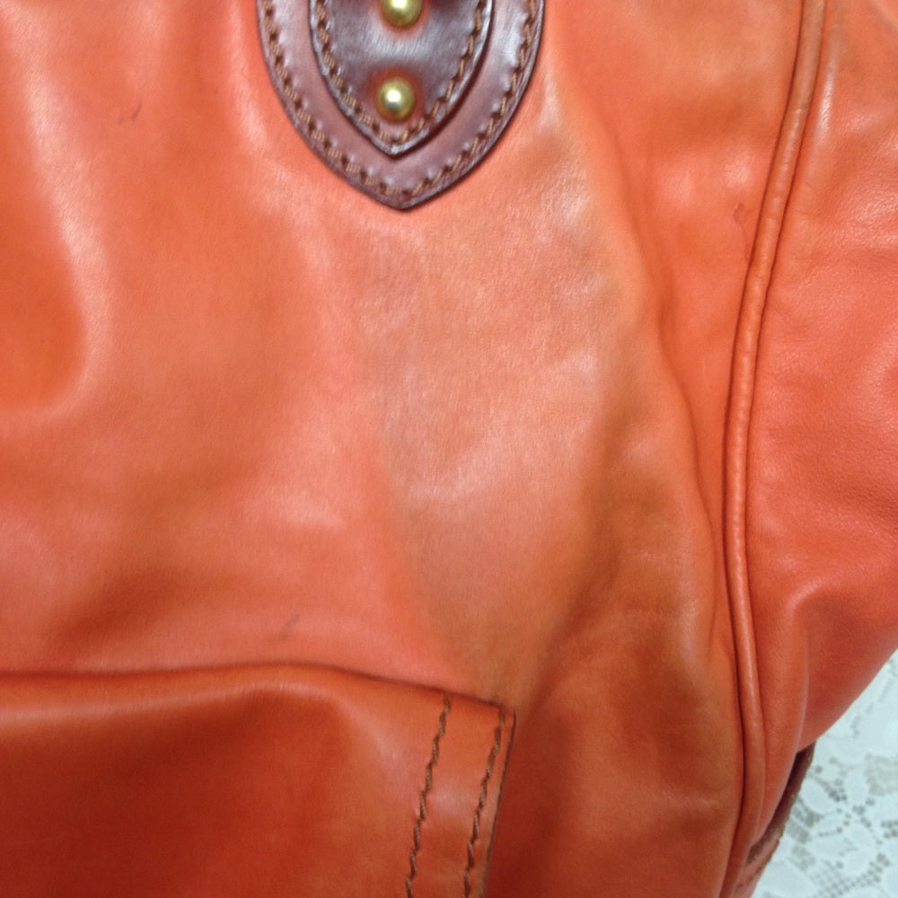 Marc Jacobs Orange Leather Weekend-Travel Tote