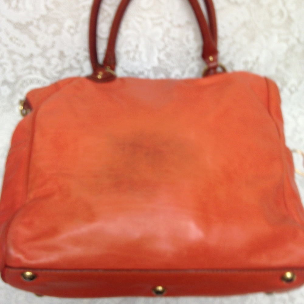 Marc Jacobs Orange Leather Weekend-Travel Tote