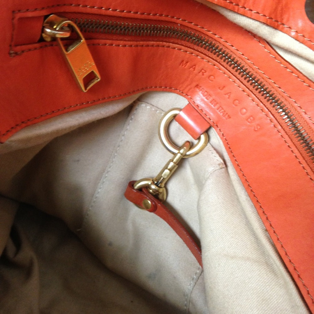Marc Jacobs Orange Leather Weekend-Travel Tote