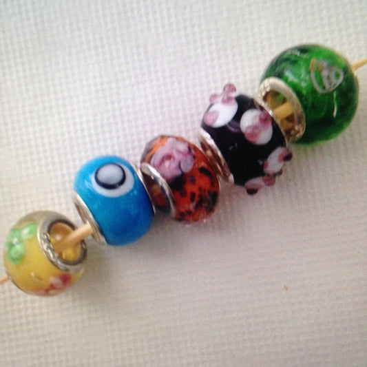 5pc European Silver 925 Beads Charm Bracelet (A)