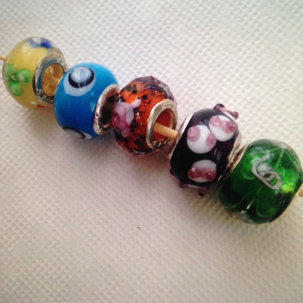 5pc European Silver 925 Beads Charm Bracelet (A)