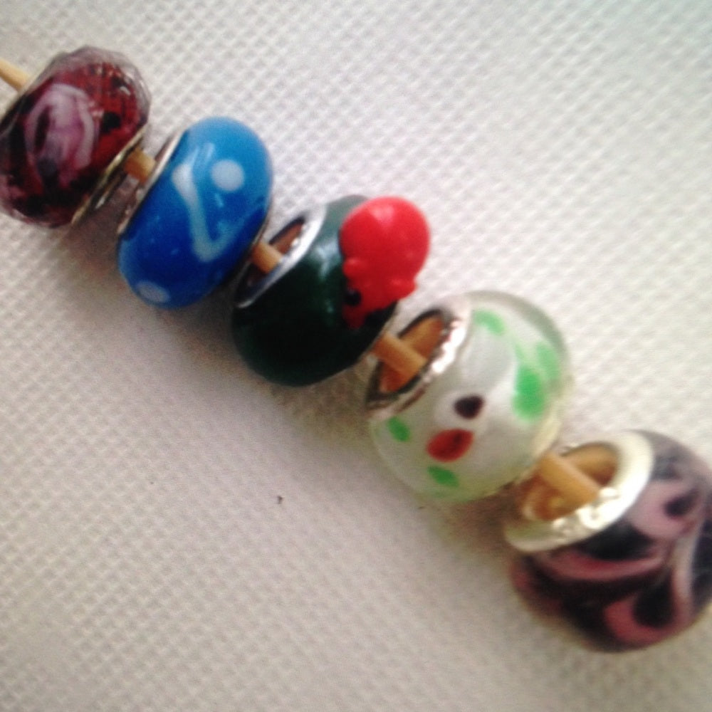 5pc European Silver 925 Beads Charm Bracel…