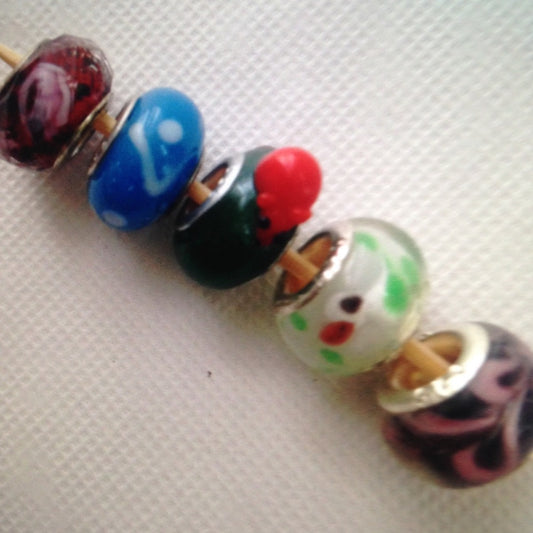 5pc European Silver 925 Beads Charm Bracel…